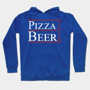 Pizza and Beer 2020 Funny Political Campaign Slogan Hoodie